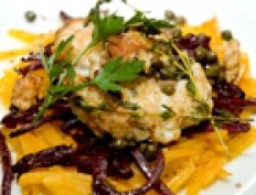 Valentino las vegas crab cakes with squash and beets Valentino las vegas crab cakes with squash and beets